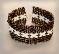 Bracelet tissé main Brown Iris