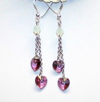 Boucles d'oreilles Coeur de Cristal