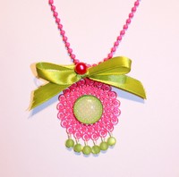 Collier  rose et anis