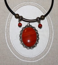 Collier Jaspe rouge